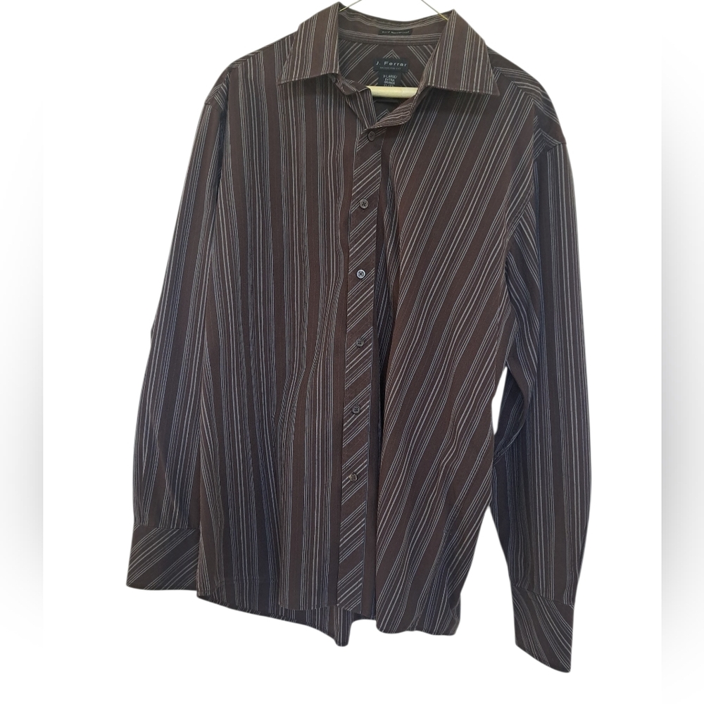 J. Ferrar Men's Modern Fit Long-sleeve Button-front Shirt
